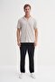 Men's Regular Fit Knitted Short Sleeve Shirt 20410 A.Grey - 2