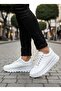 White Lace-Up High White Sole Style Men's Shoes Tge230396