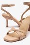 Cruze Nude Leather Women's Heeled Shoes - 6