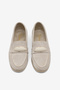 Women's Beige Loafers Comfortable Fit Buckle Detail Daily Ballet Flats - 2
