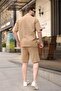 Mink 100% Cotton Piece Men's Shorts and Shirt Set E7360 - 4