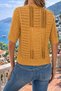 Women's Knitwear Cardigan Camel V-Neck Short Sleeve Buttoned Lace-Like Knit Soft-Textured Casual - 3