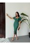 Summer Dress with Watermelon Sleeves and Slit Detail
