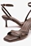 Sofia Brown Leather Women Heeled Shoes - 5