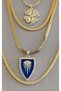 Women's Gold Color Multi-Layered Necklace with Evil Eye and Clover Detail, Stylish Combination Necklace - 4