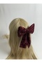 Burgundy Sequin Bow Automatic Buckle - 2