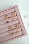 Square Stone Hoop Earring Set – 3-Piece Combination Earrings with Zircon Stones - 8
