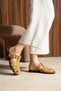 Fabian Women's Camel Suede Caged Sandals Slipper Buckle Detail - 7