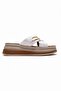 Women's Cross Buckled Slipper White - 2