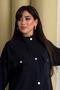 Hakim Collar Snap Fastener Pocket Detailed Modal Hijab Tunic 3179 Anthracite - Special Series - 4