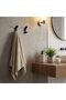 2 Pieces Vertical Adhesive Single Hanger Black Metal Towel and Coat Hanger Bathroom and Kitchen Wall Hanger - 6