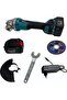 Cordless Angle Grinder Machine 115mm-4.5" with 2 Batteries 118V + Metal Disc full se - 3