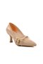 Nude Nut Patent Leather Women's Heeled Stiletto Shoes - 3