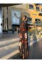 Printed Cardigan Jacket, Fashionable Abaya Robe with Headscarf - 3