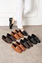 Novera Tan Knitted Stitched Beaded Tasseled Loafers Ballet Flats Casual Shoes - 5