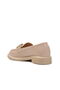 Beige Patent Leather Women's Casual Loafer Shoes - 4