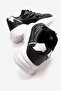 Yan Halka Patterned Anorak Women's Sports Shoes Black White - 4