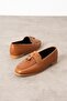 Novera Tan Knitted Stitched Beaded Tasseled Loafers Ballet Flats Casual Shoes - 3