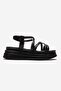 Women's Double Cross Piped Sandals Black - 2
