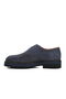 Navy Blue Nubuck Genuine Leather Men's Classic Shoes Premium - 2