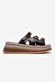 Women's 3-Ring Ring Set Buckled Slipper Brown - 2