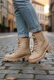 Beige Women's Heeled Boots