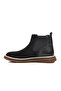 Black Suede Genuine Leather Men's Chelsea Boots - 2