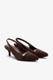 Raven Brown Suede Leather Women Heeled Shoes - 5