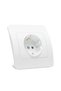 Jazz single socket with grounding, IP20, white - 2