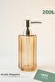 Acrylic Cylinder Liquid Soap Dispensers 200 ml |   Modern Decorative Design |   Amber
