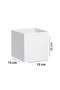 Multi-Purpose Storage Box with White Lid (15cm X 15cm X 15cm) - 2