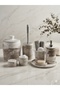 Brown Marble Look Bathroom Set