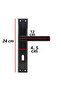 ( 7 Sets ) Avanti Matte Black Mirrored Door Handle 3Plus 1 Apartment Set / 5 Rooms and 2 WC / Full Set - 6