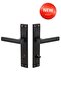 ( 7 Sets ) Avanti Matte Black Mirrored Door Handle 3Plus 1 Apartment Set / 5 Rooms and 2 WC / Full Set - 5