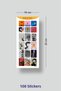 Aesthetic Art Themed Sticker Set of 108 - 6 Sheets of Bullet Journal and Planner Labels - 5