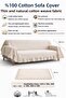Natural Ruffled Sofa Cover Shawl Vintage 300X180 cm - 3