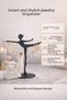 Ballerina Design Jewelry Stand Jewelry Organizer Necklace Hanger Desktop Ring Earring Organizer Black - 4