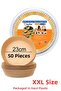 BUFFER® 50 Pieces 20 cm Air Fryer Baking Paper Disposable Oil-Proof Round Plate Model PVC - 7