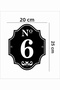 Door - Villa - Garden - Apartment - Wall Number 25X20Cm Number No - 6 Six Are Sent Leather Pieces - 3