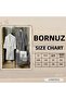 Zena Unisex Anthracite Cream Towel Bathrobe Set of 4 - 4