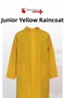 Junior Jno102 Yellow Long Hooded Waterproof Raincoat with Pockets