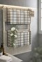1 Piece Hangable Bathroom Organizer Towel Rack Organizer Towel Holder Drying Basket Shampoo Holder Hanger Black
