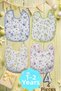 Baby 100% Cotton Waterproof Colorful Baby Bibs with Oilcloth on the Back, Set of 4 for 1-2 Years Old