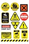Warning & Danger Sticker Set 22X30 cm – Warning Sign Themed Laptop, Thermos - 2