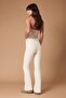 Ekru Yüksek Bel Az Esnek Flare İspanyol Paça Jeans TWOSS25JE00101 - 4