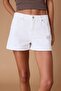 Beyaz Yüksek Bel Mini Denim Şort TWOSS23SR00155 - 3