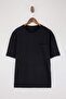 Black Oversized /Wide 100% Cotton Crew Neck Pocket T-Shirt Tmnss26Ts00016