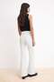 Beyaz Flare İspanyol Paça Bootcut Dokuma Pantolon TOFAW19BB0581 - 6