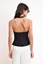 Black Fitted/Bodycon Halter Neck Sleeveless Interlock Knitted Blouse Twoss26Bz00665 - 4