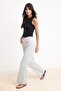 Gri DÖKÜMLÜ Yüksek Bel %100 Pamuk Wide Leg Jeans TWOSS26JE00182 - 3